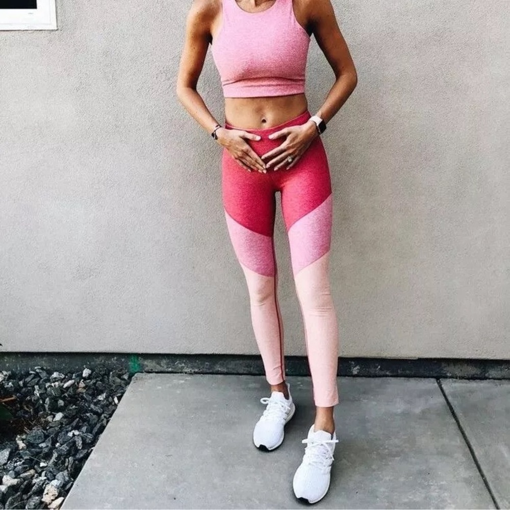 NWT Outdoor Voices 7/8 Springs Colorblock Legging Preppy Coquette Athleisure